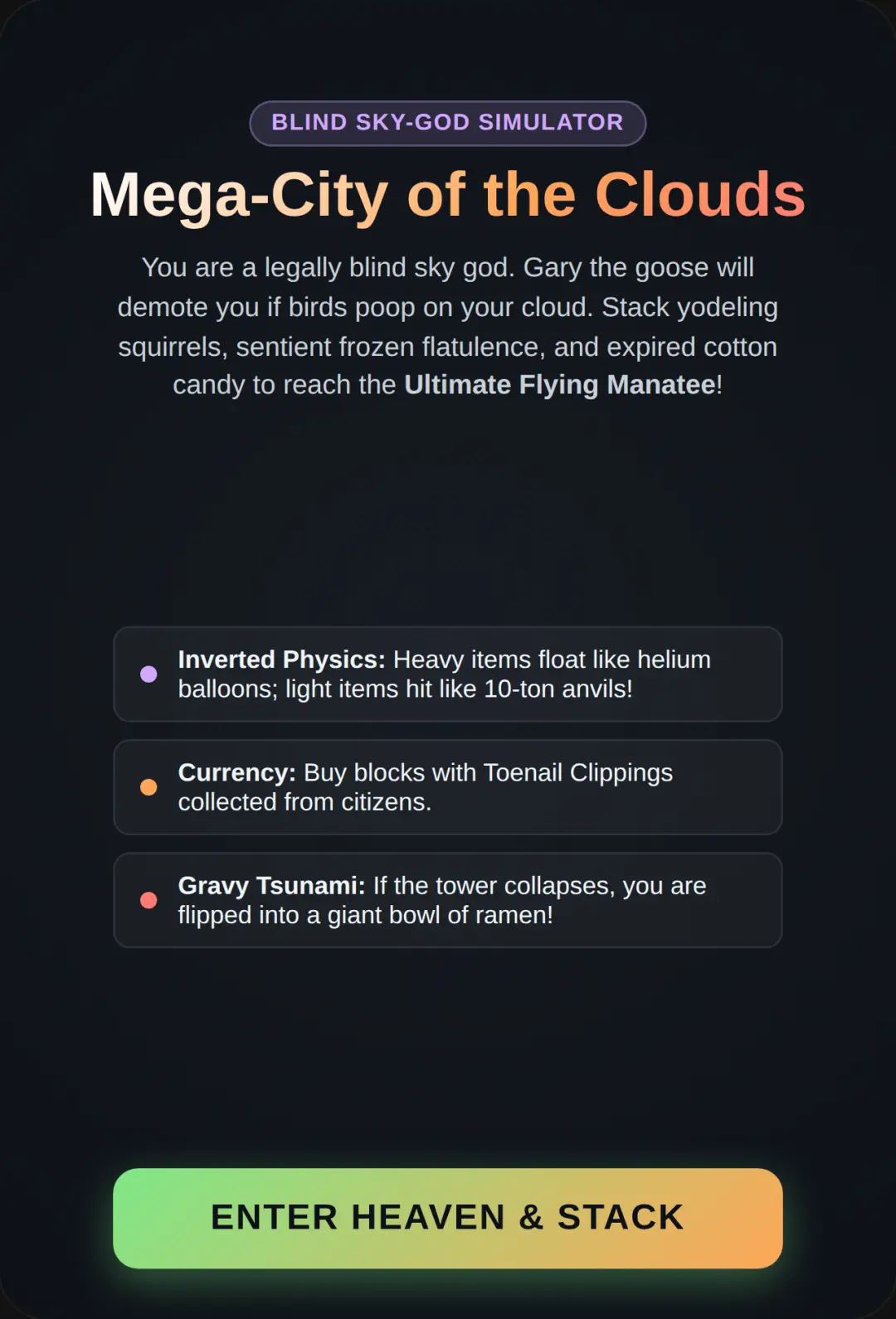 Sky God: Cosmic Manatee Stacker cover