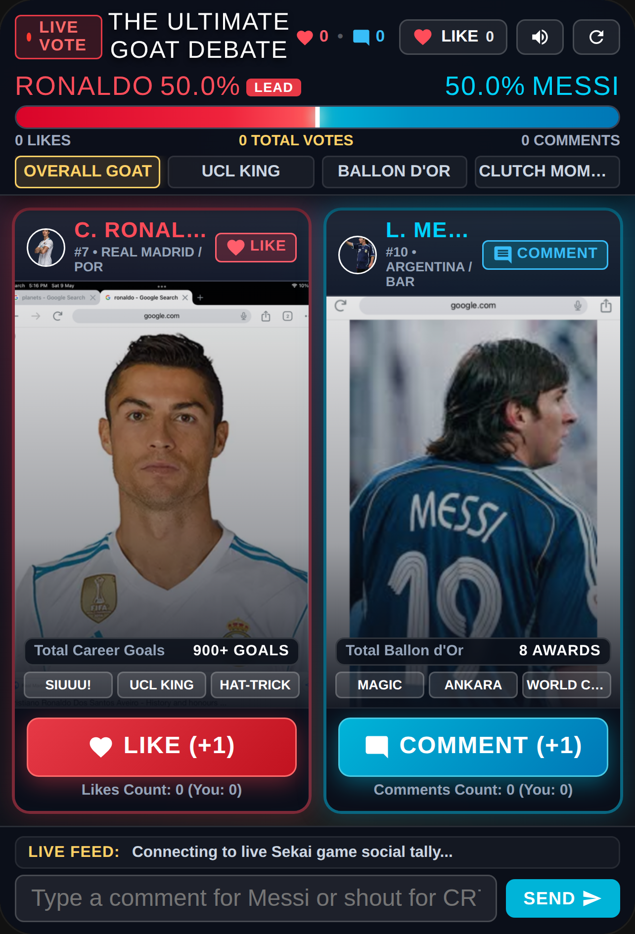 The Ultimate GOAT Debate: Ronaldo vs Messi cover