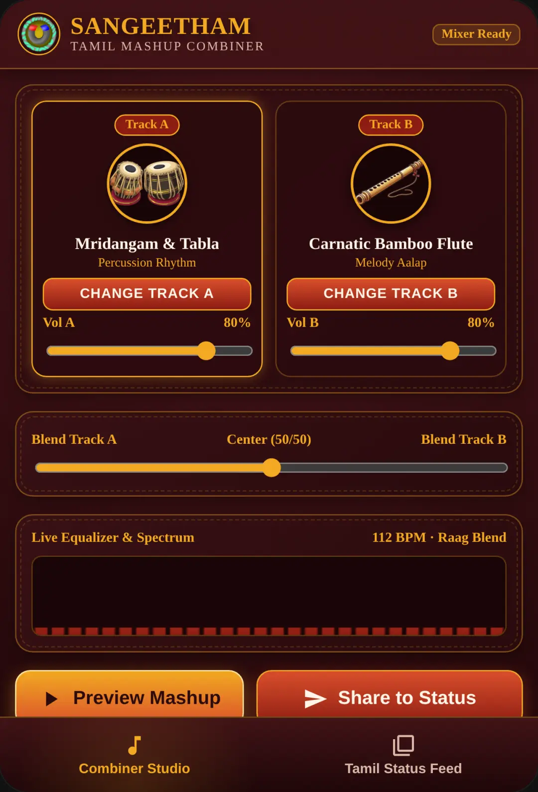 Sangeetham · Tamil Music Combiner & Status Feed cover