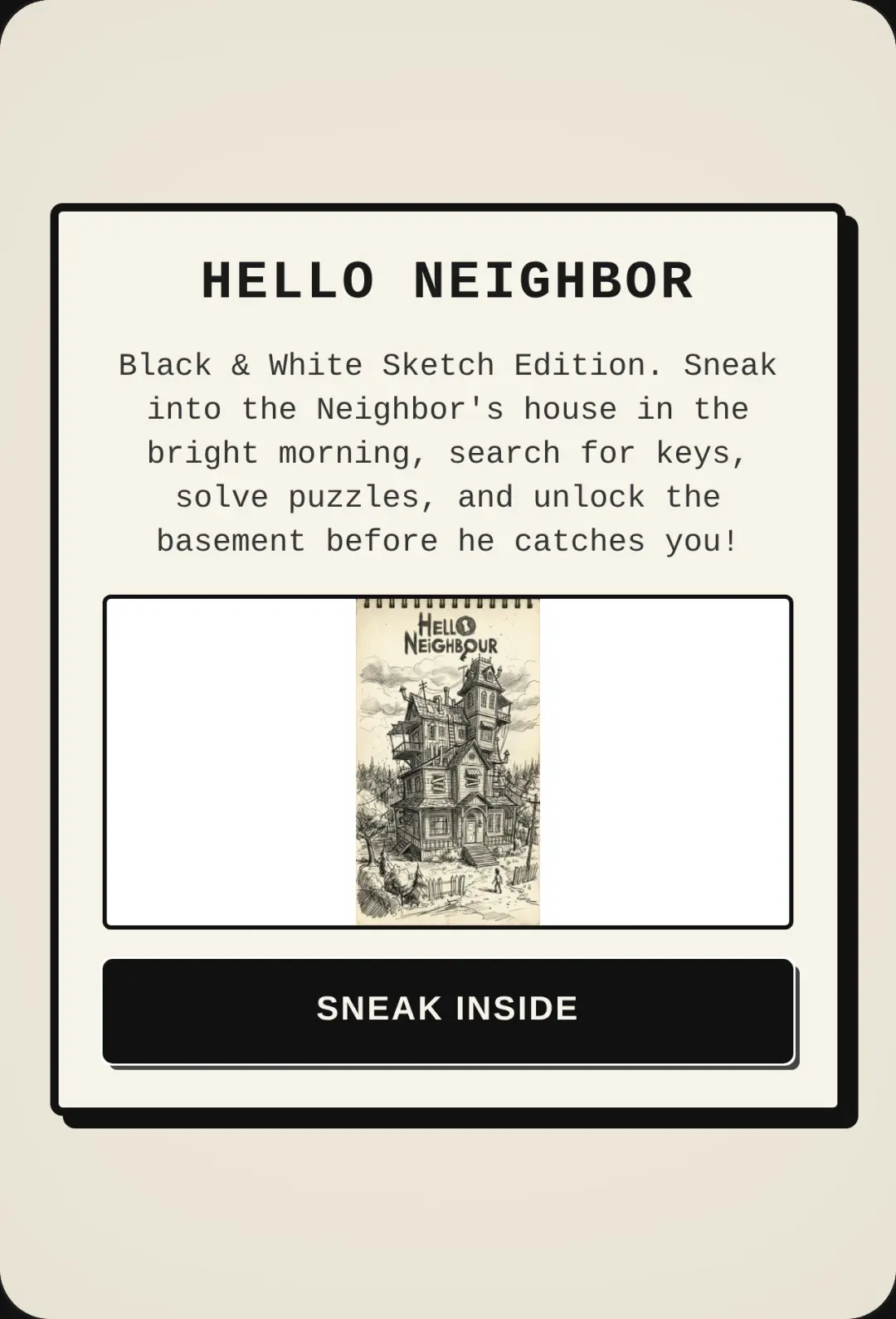 Hello Neighbour: Sketch Edition cover