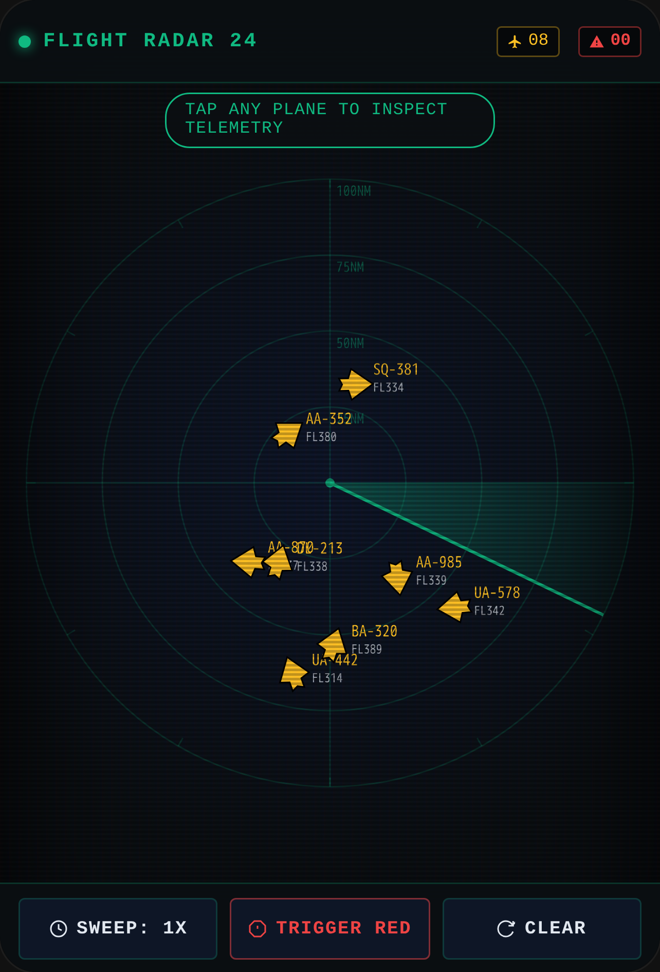 FLIGHT RADAR 24 · SECTOR MONITOR cover
