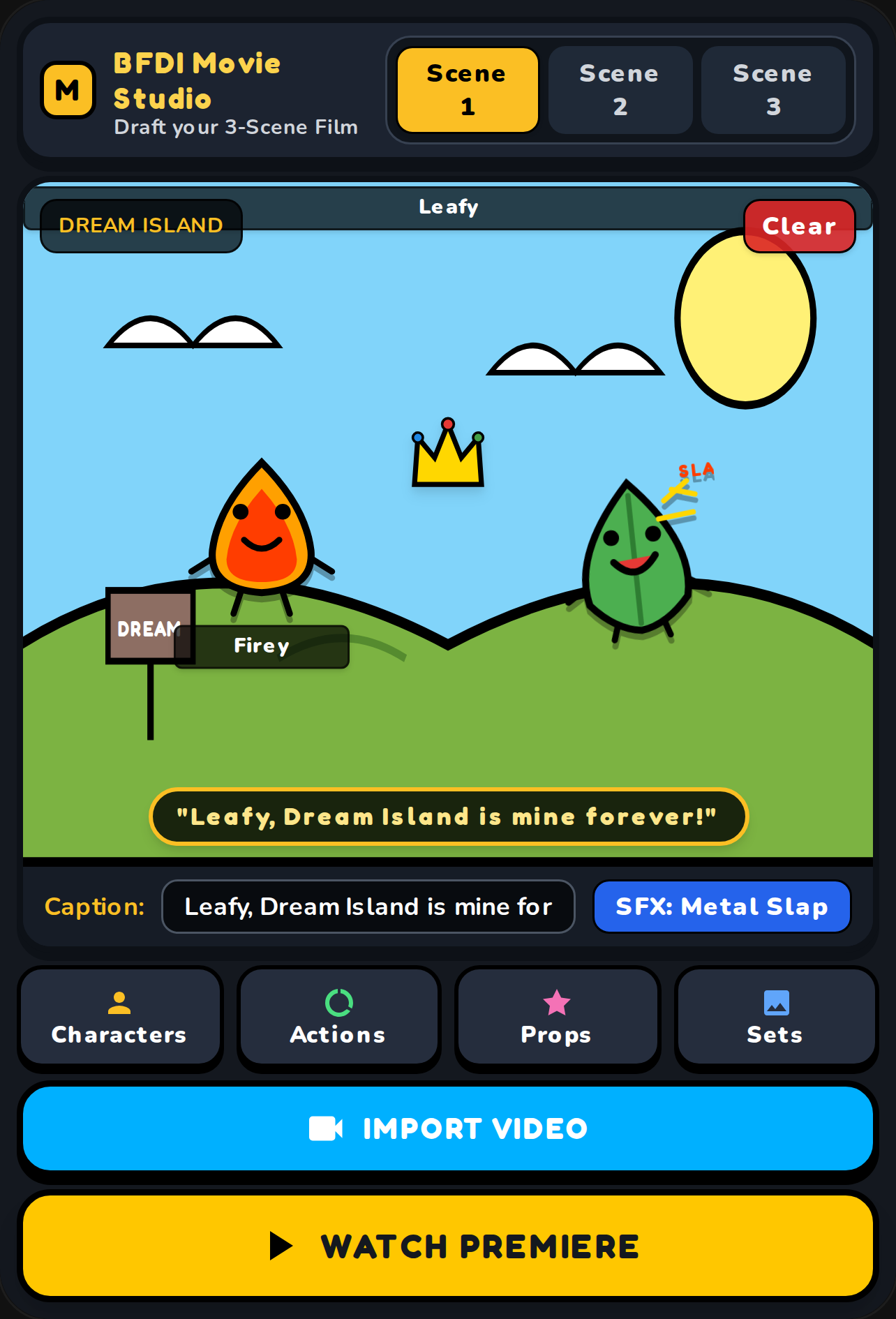 BFDI Movie Studio & Premiere cover