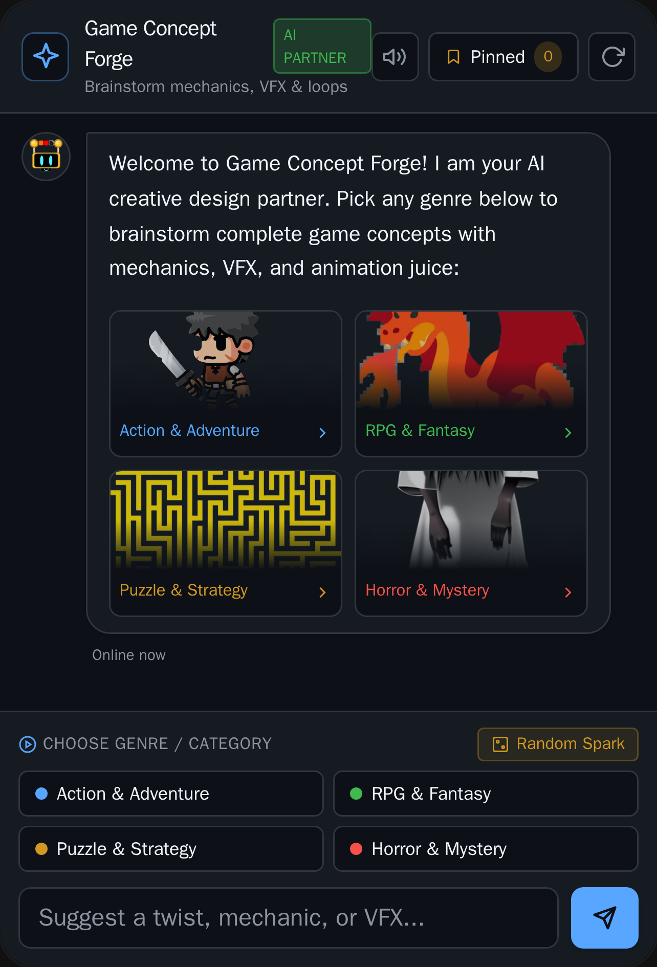 Game Concept Forge — Creative Studio cover