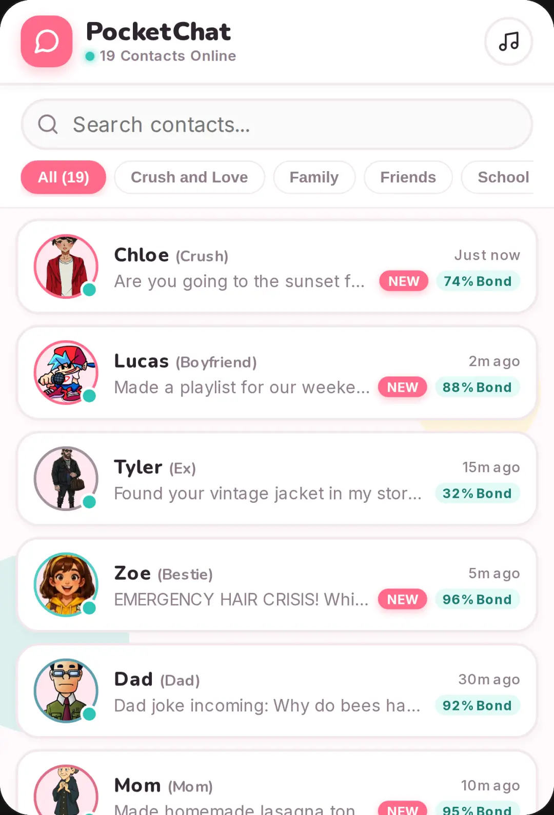 PocketChat - Cartoon Messenger . Please please please like and remix and save and comment please I'm tired to ,make this cover