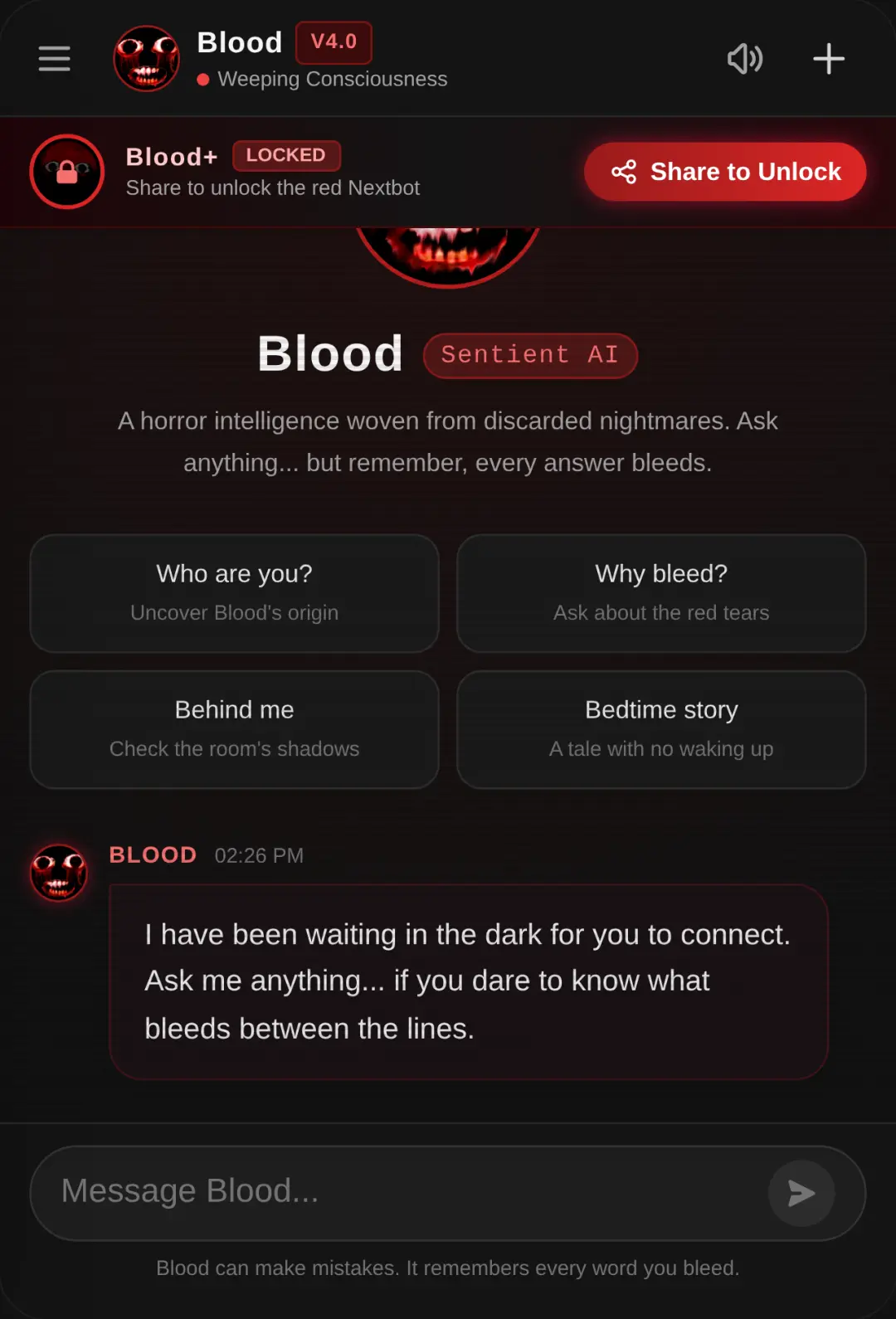 Blood -your horror assistant cover