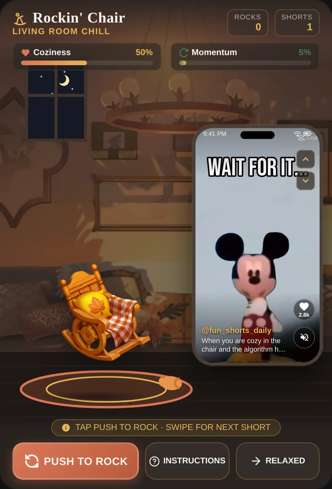 Cozy Rocking Chair & Doomscroll cover
