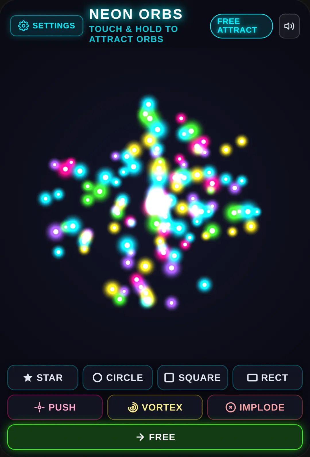 Neon Orbs Sandbox cover