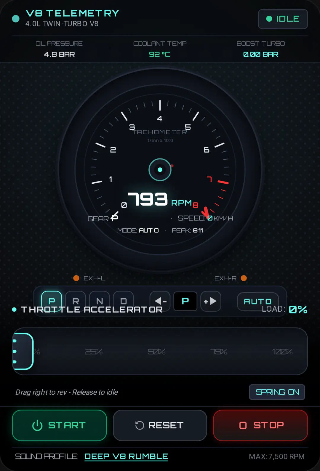V8 Performance Engine Simulator cover