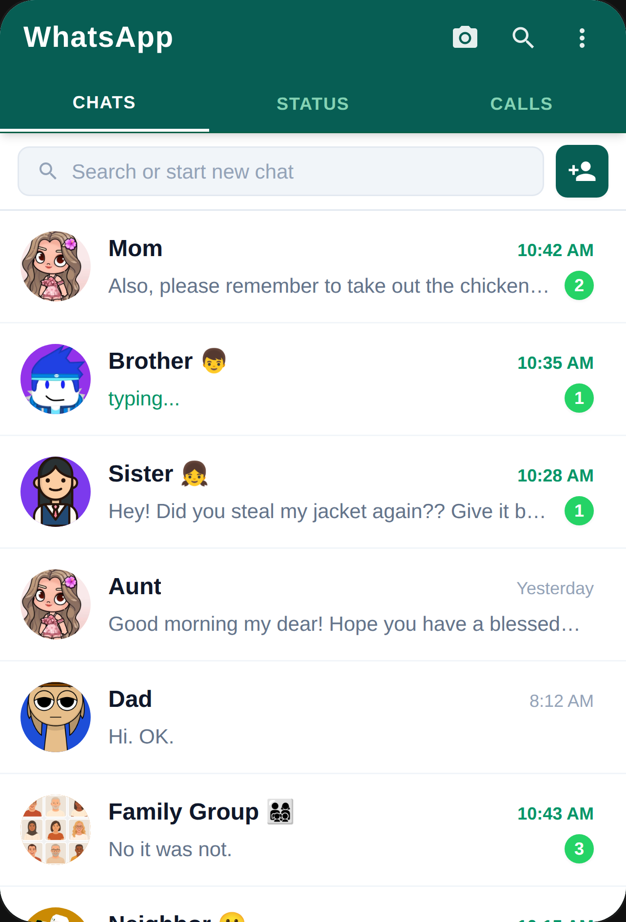 Family Chat (WhatsApp Clone) cover