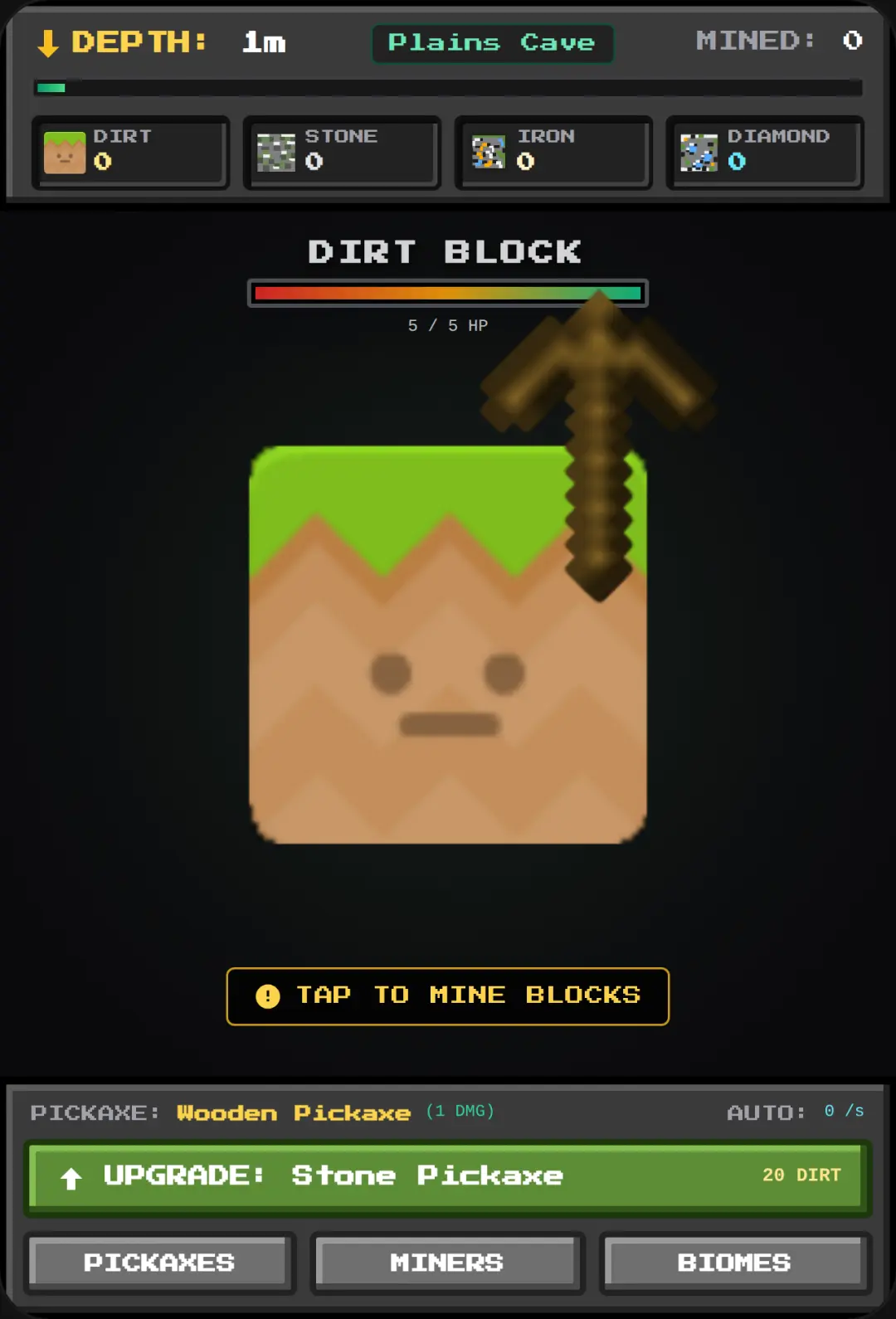 Minecraft Idle Miner have fun cover