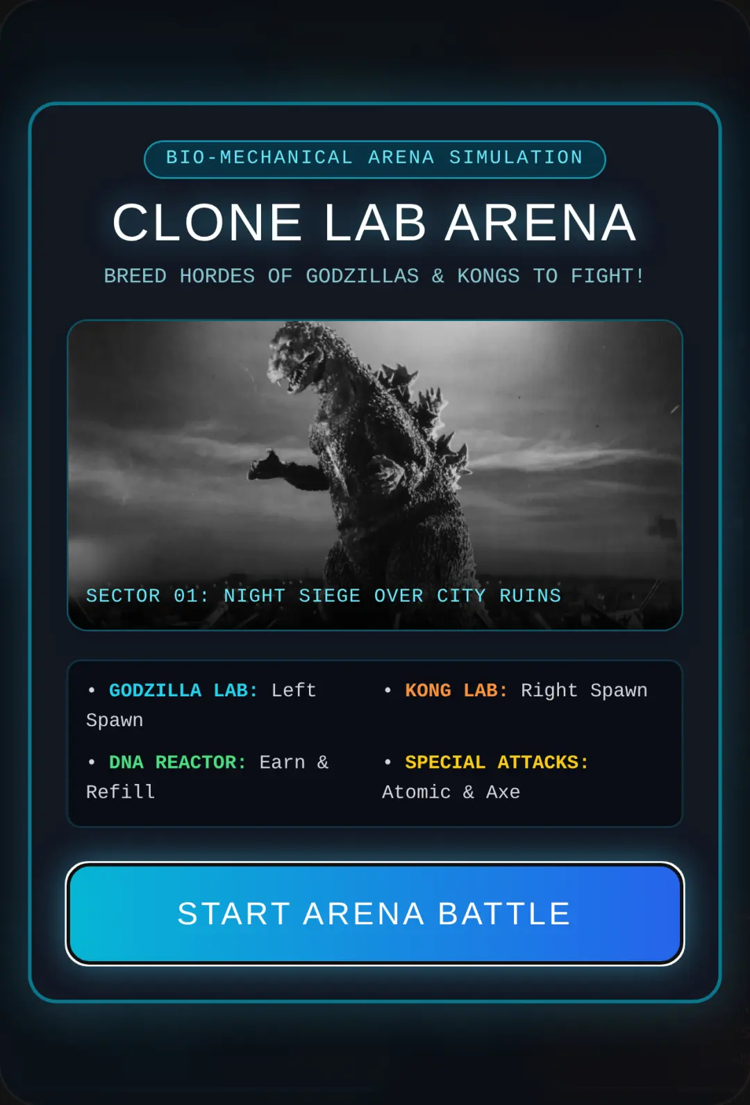 CLONE LAB ARENA: Godzilla vs Kong ambush through wars of clones! cover