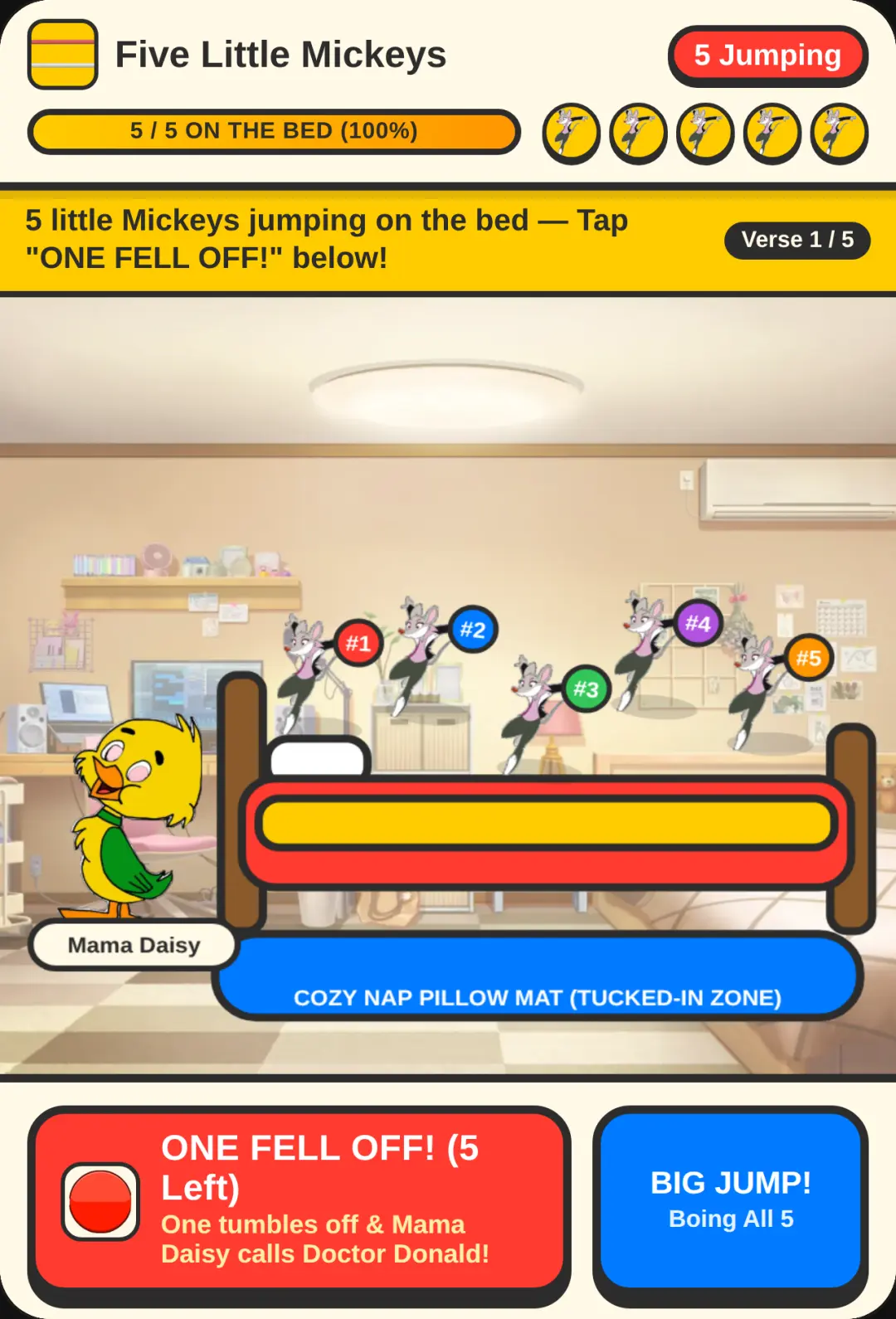 Five Little Mickeys — Nursery Rhyme Game cover