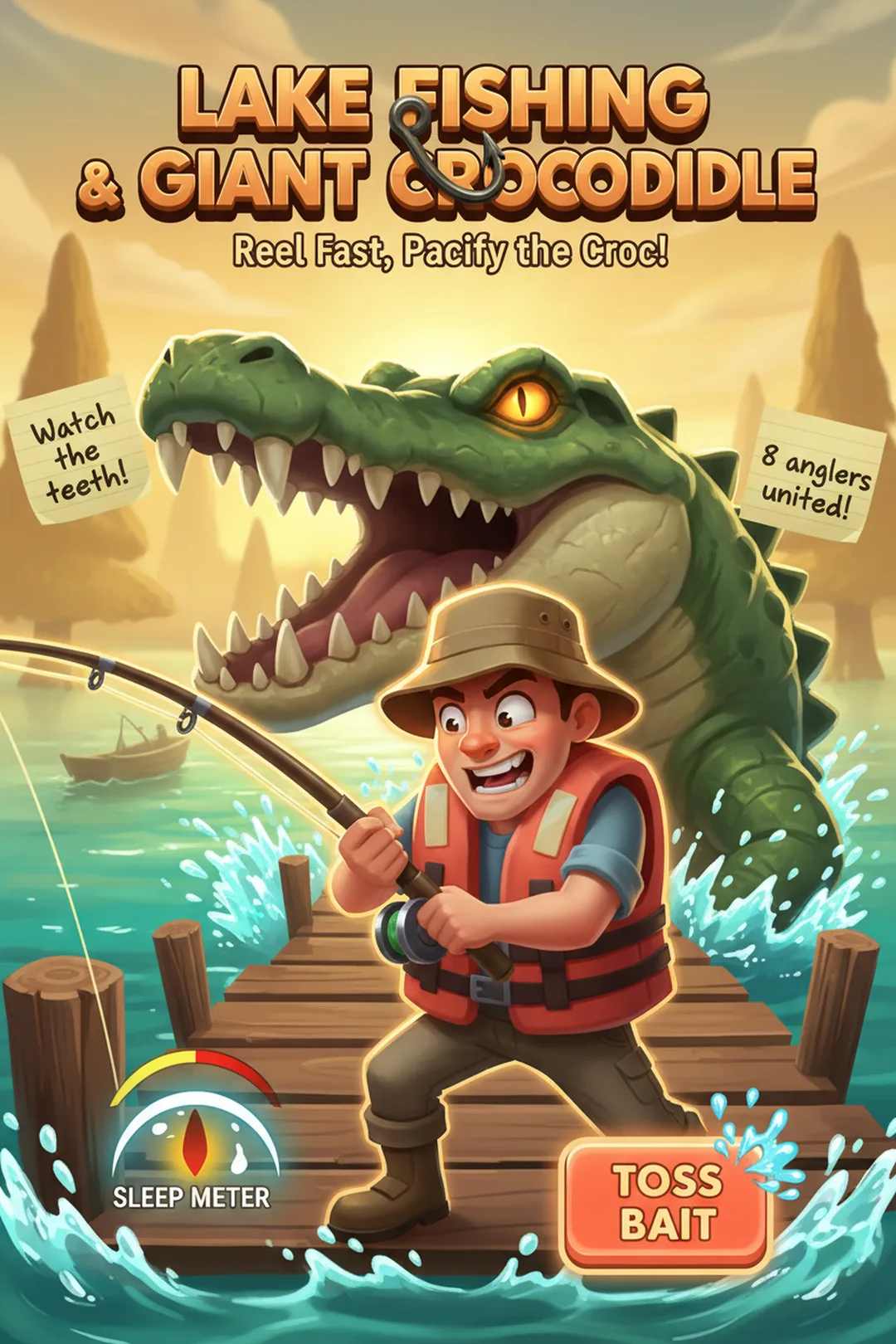 Lake Fishing & Giant Crocodile cover