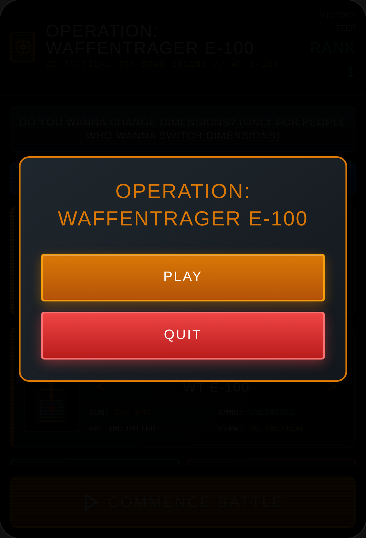 Operation: Waffentrager E-100 cover