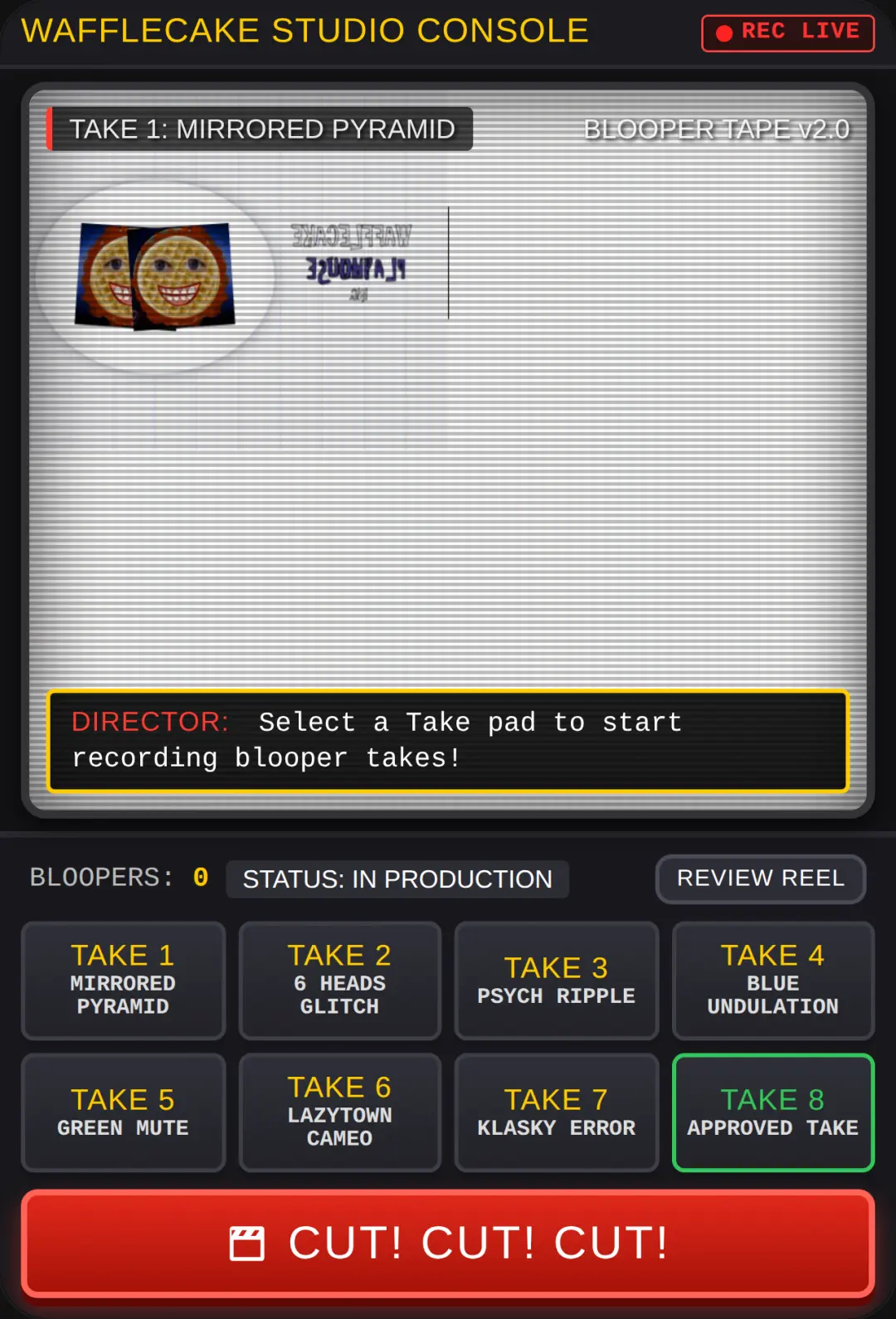 Wafflecake Playhouse Logo Bloopers Soundboard cover