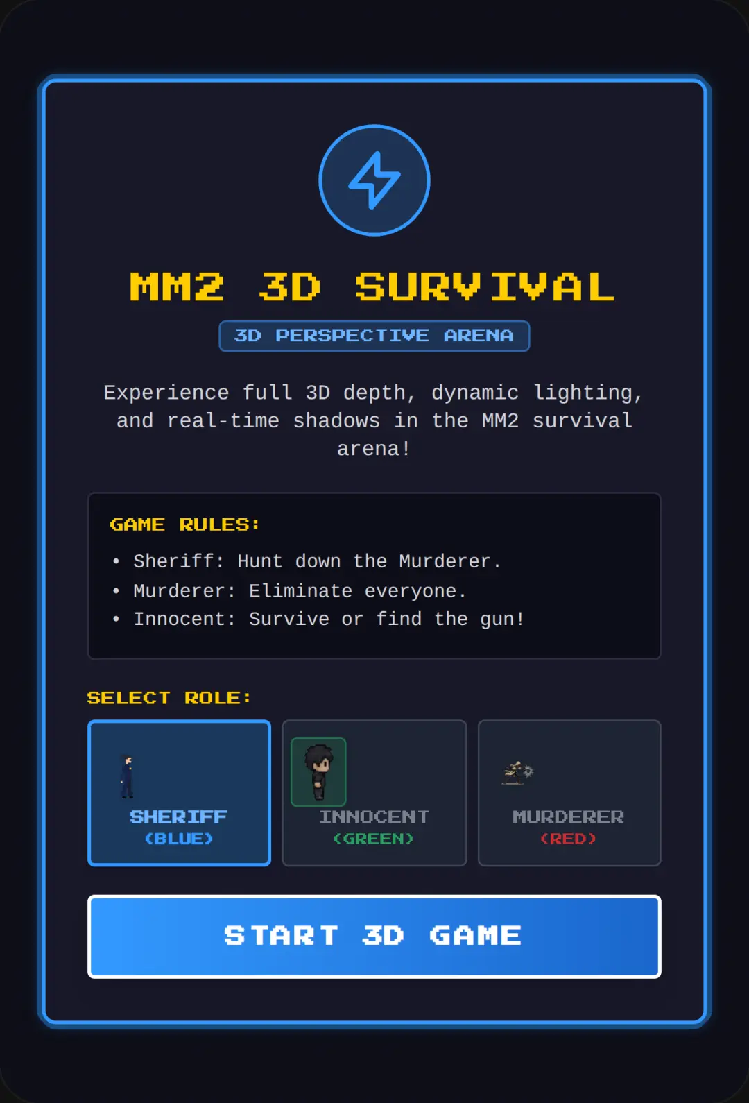 MM2 Retro Survival 3D cover