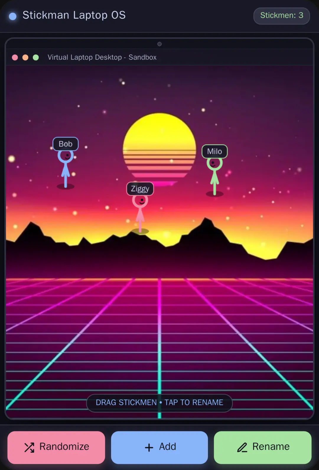 Stickman Laptop Desktop cover