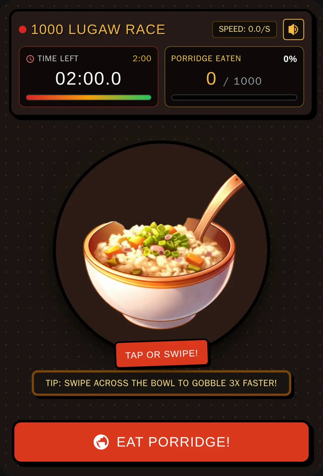 1000 Porridge Challenge - Arroz Caldo Lugaw Eater Timer 2 minutes cover