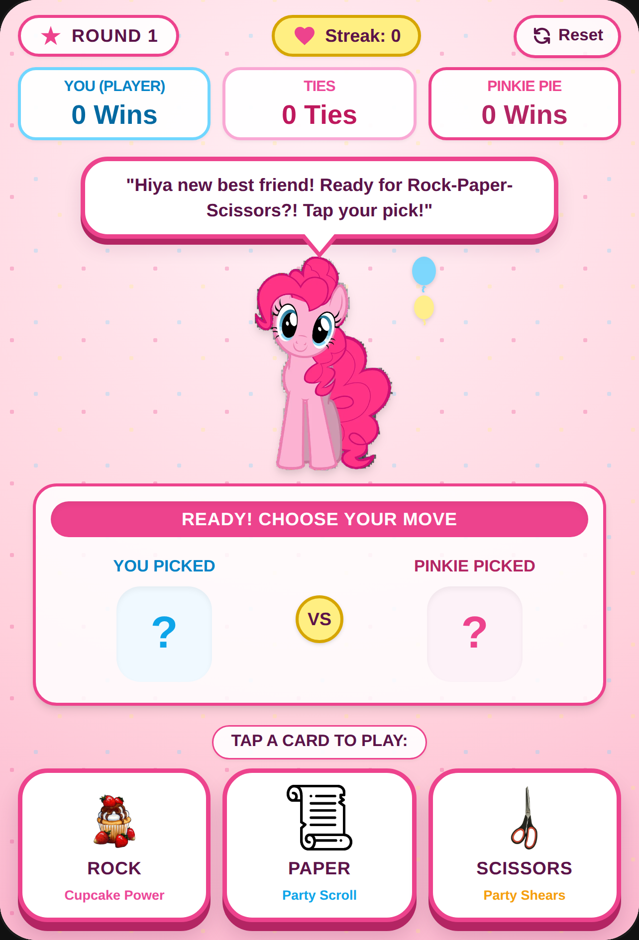 Pinkie Pie's Super Duper Rock Paper Scissors cover