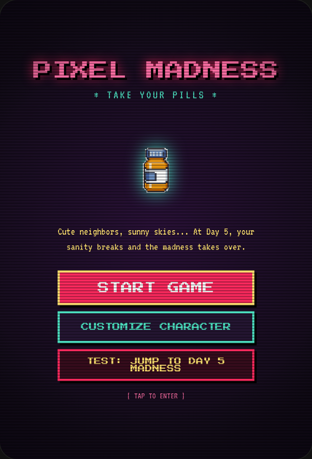 Pixel Dread: Take Your Pills cover