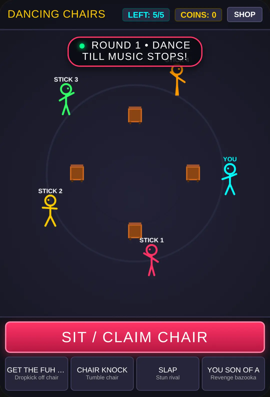 Stickman Dancing Chairs cover