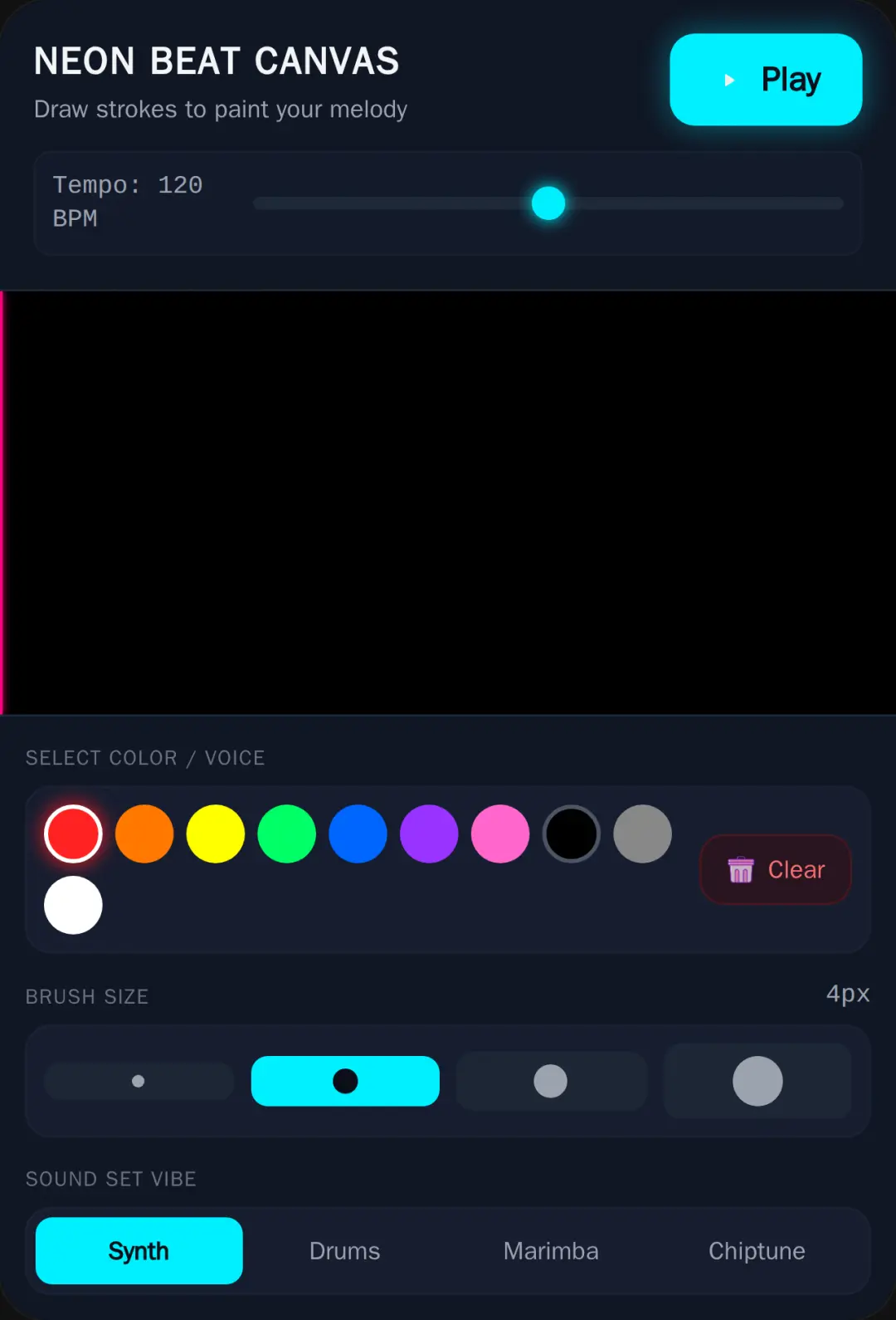 Neon Beat Canvas cover