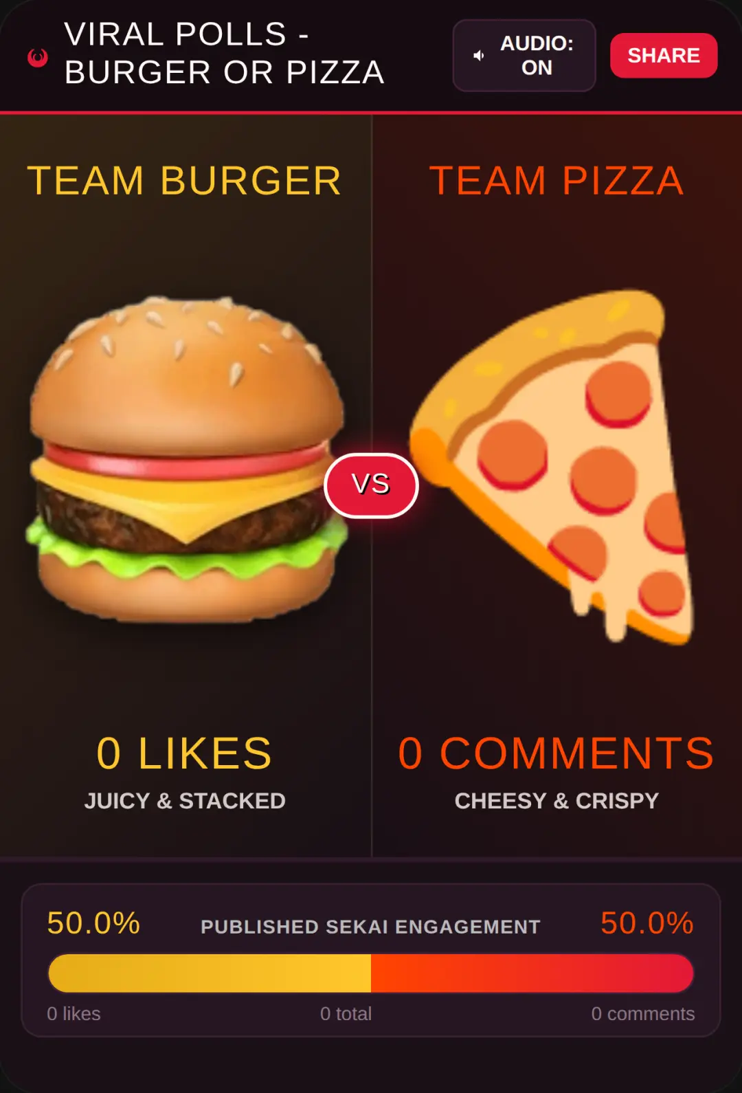 Viral Polls - Burger or Pizza cover