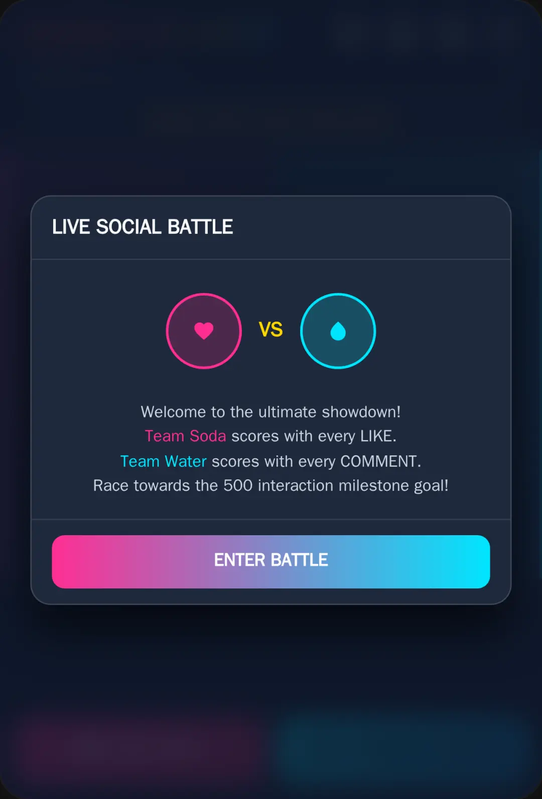 Social Battle: Soda vs Water cover