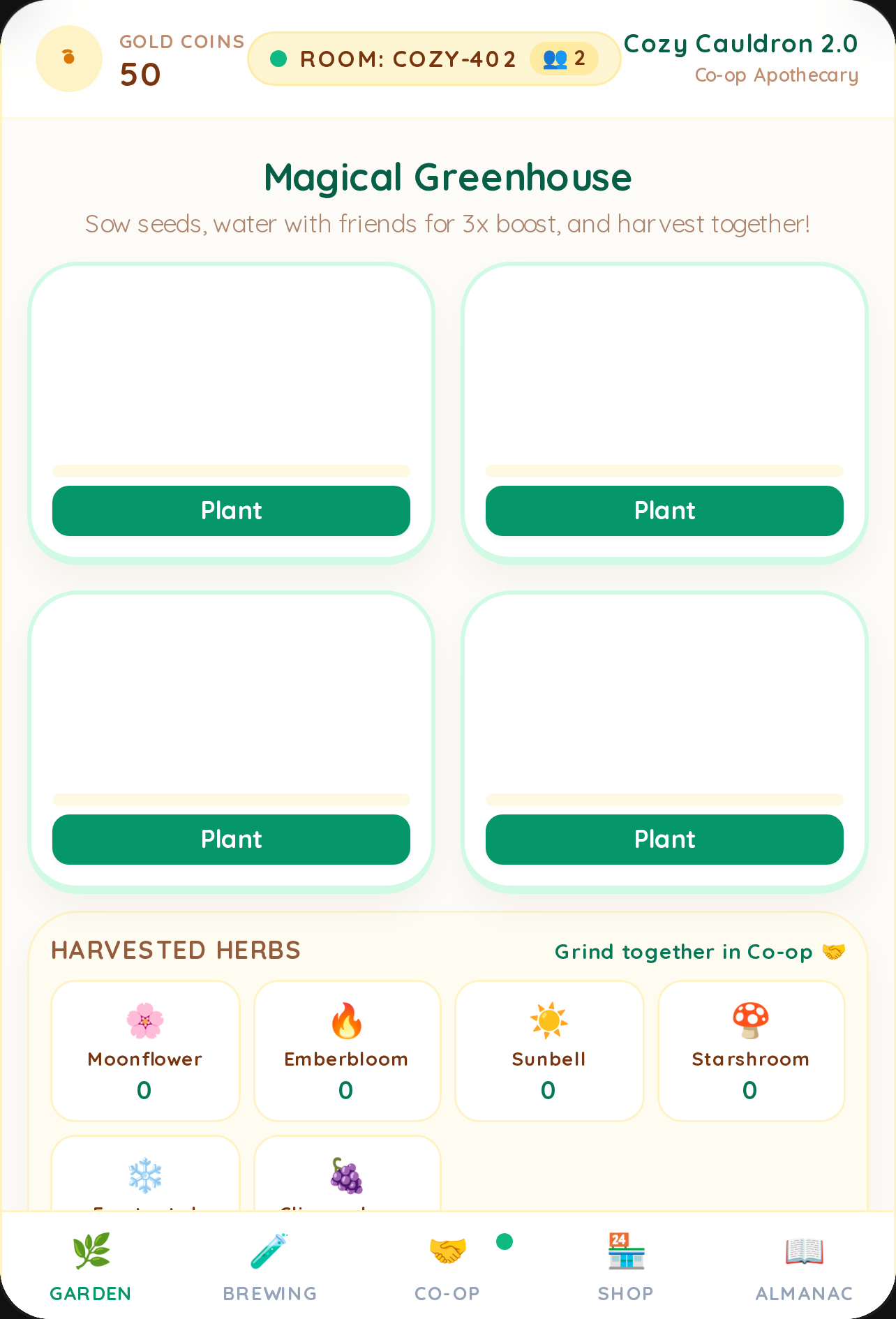 Potions & Plants 2.0 - Multiplayer Guild cover