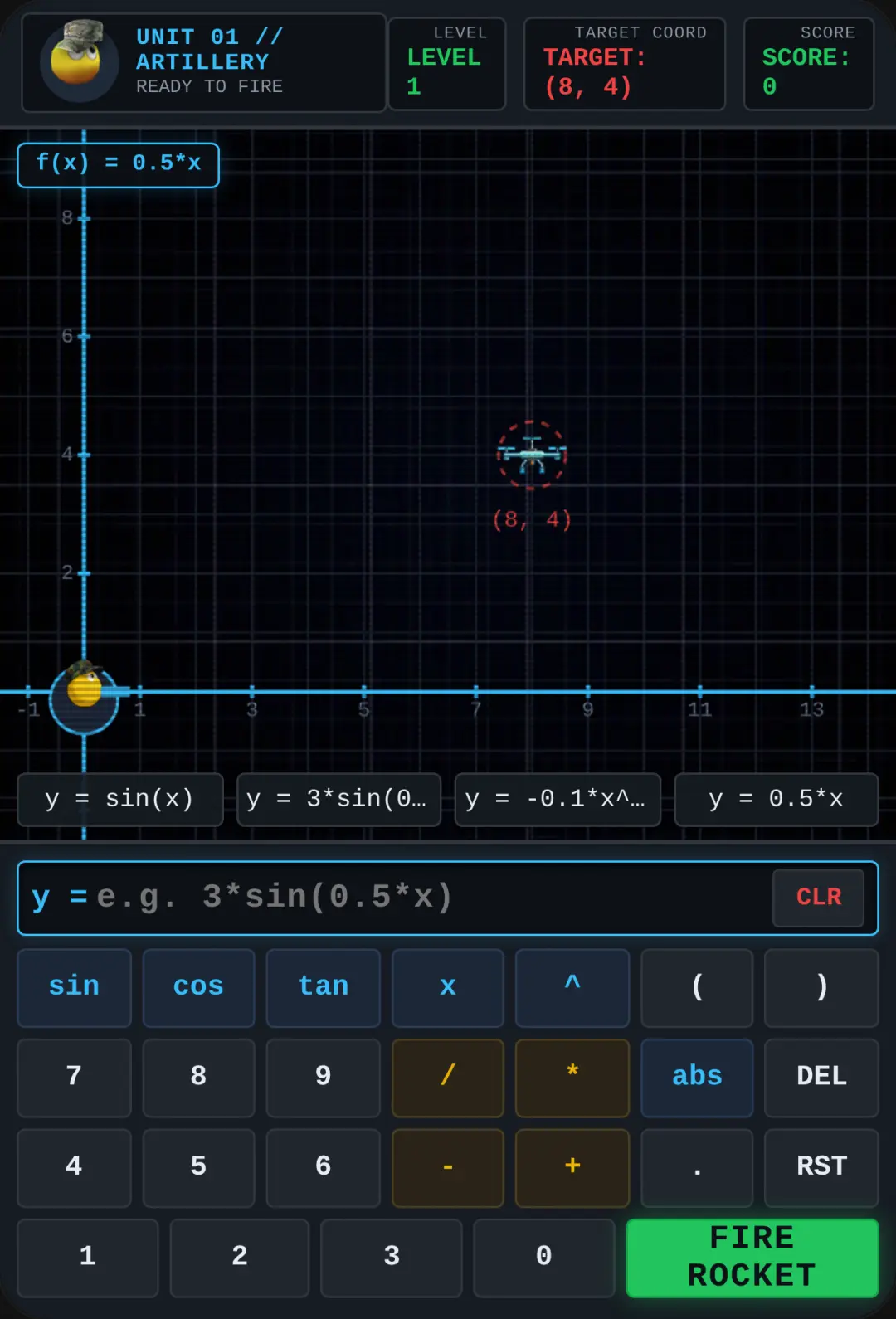 Graphing Calculator Artillery cover