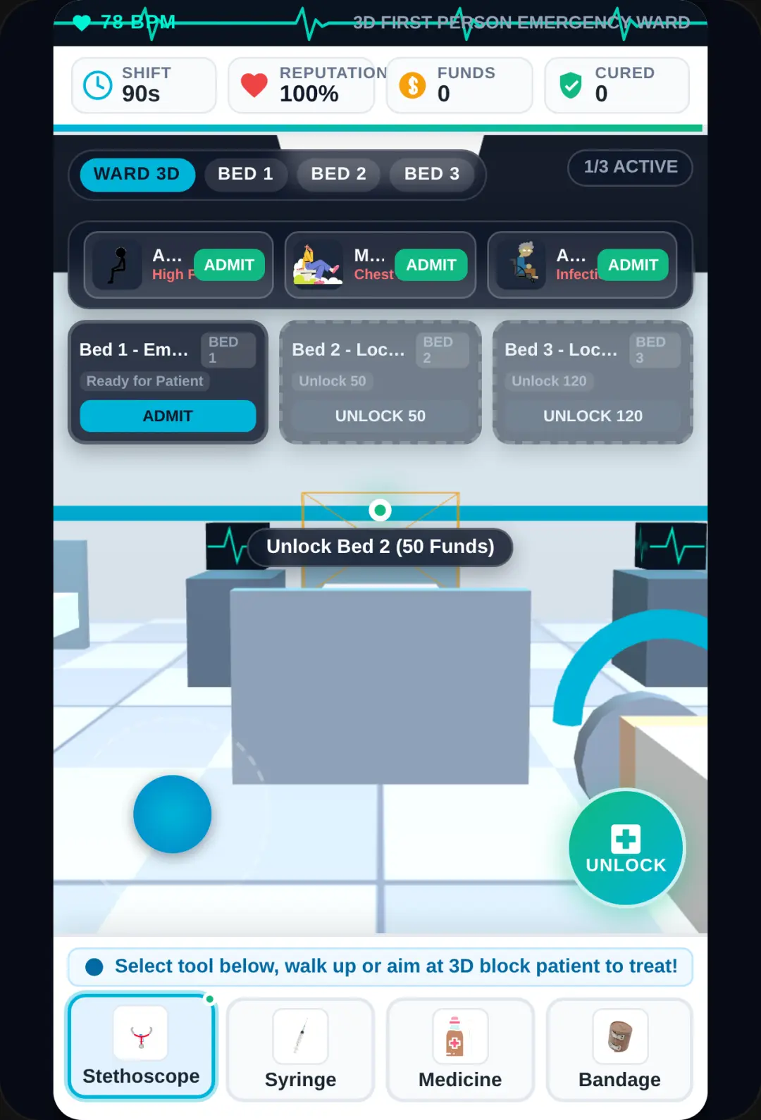 3D Hospital Emergency - First Person Block Ward cover