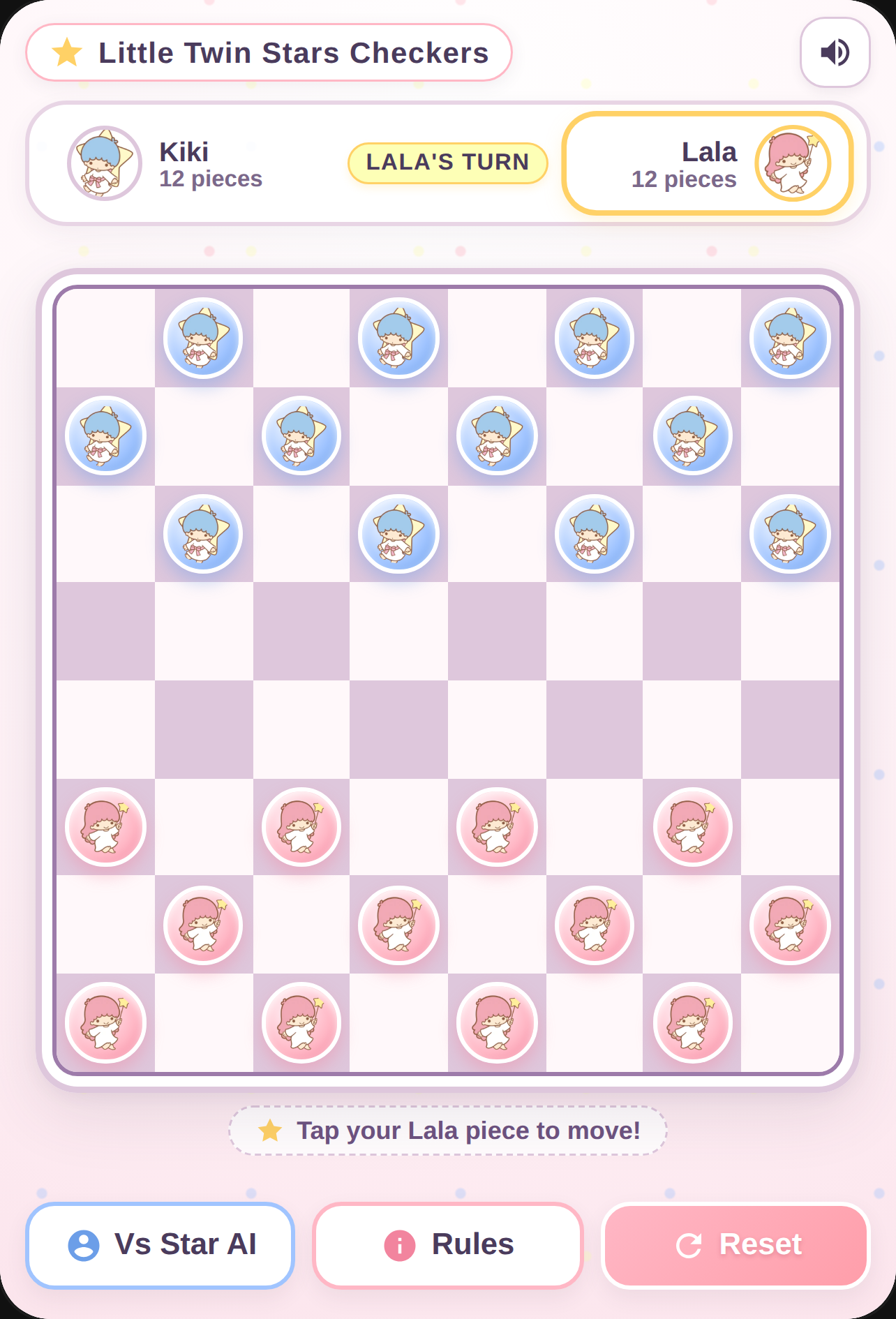 Little Twin Stars Checkers cover