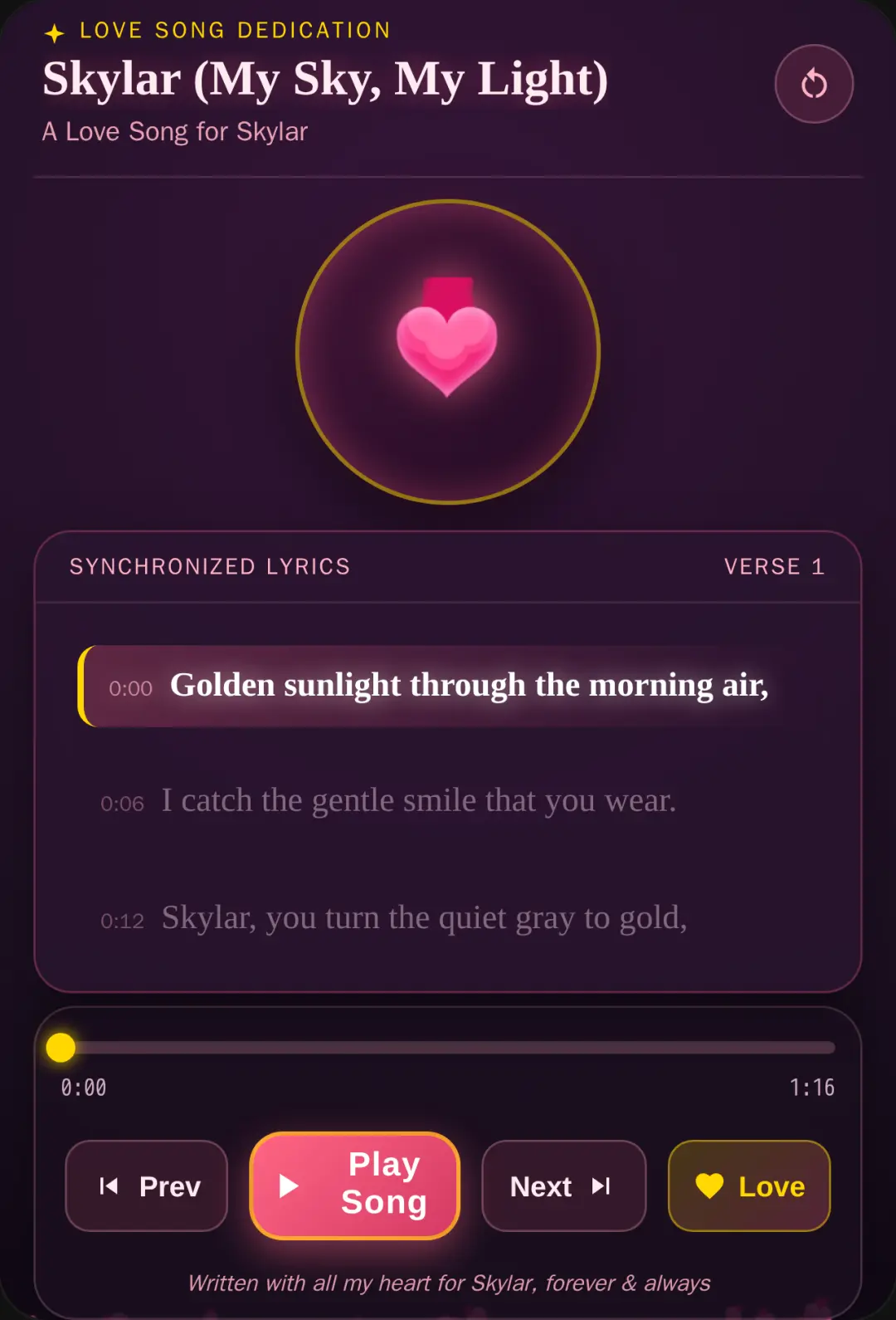 A Song for Skylar cover