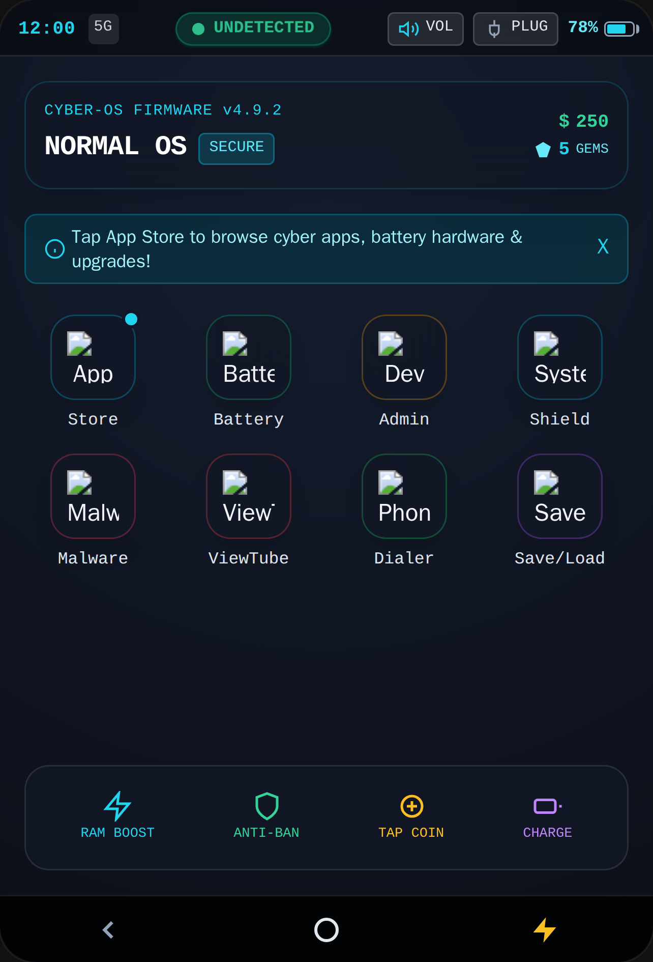 Phone Simulator OS - Admin and Battery Suite cover