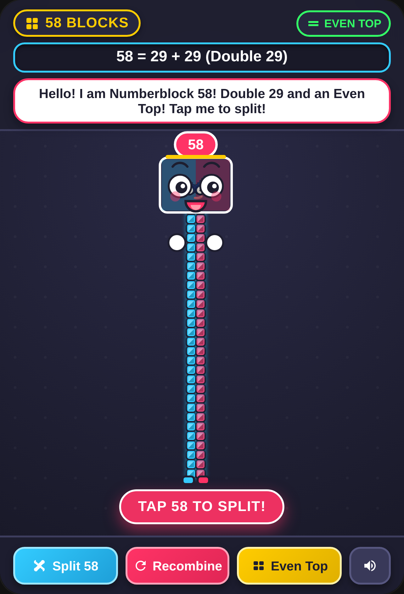 Meet Numberblock 58 cover