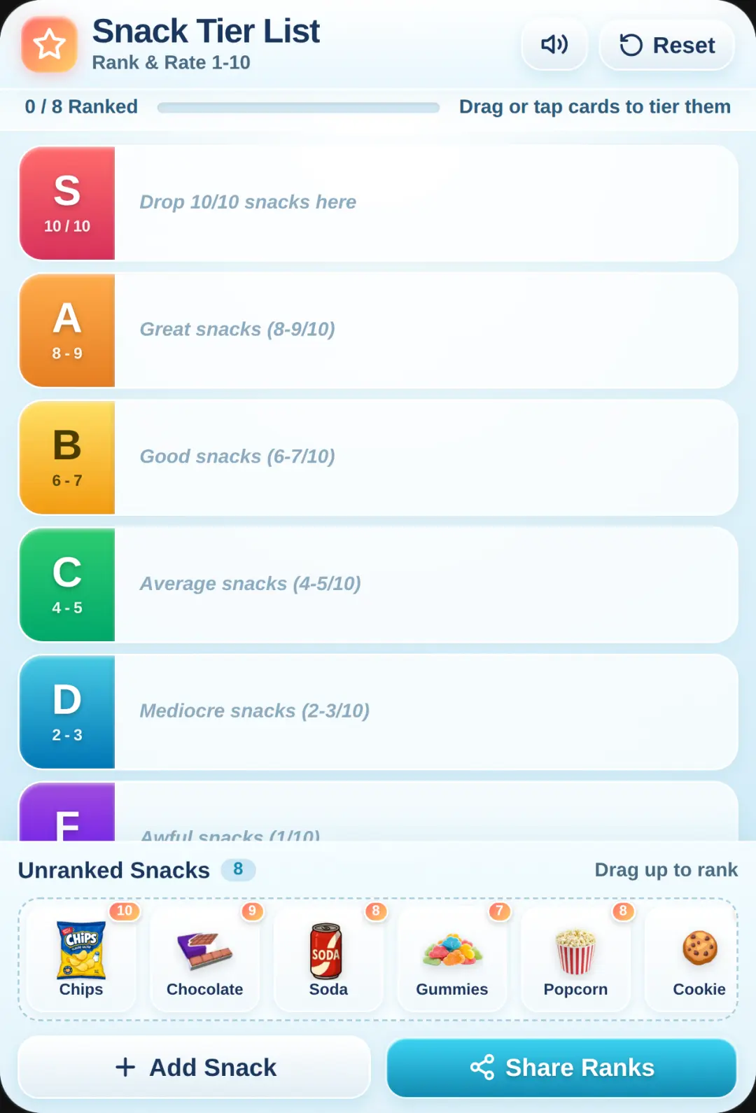 OG snack Tier List - Rate 1-10 cover