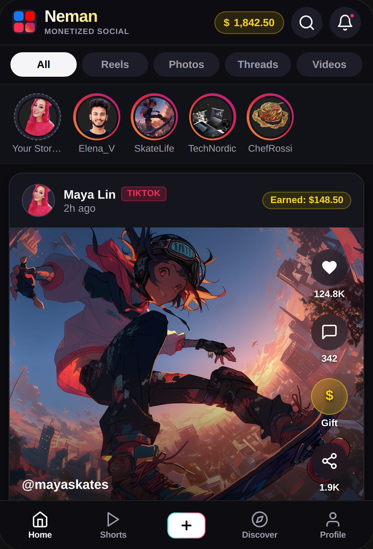 Neman - The Unified Monetized Social Platform cover