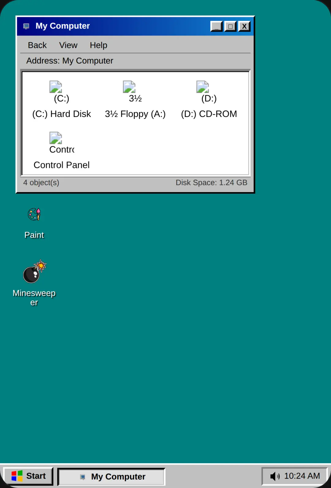 Windows 95 Retro OS Simulator Game cover