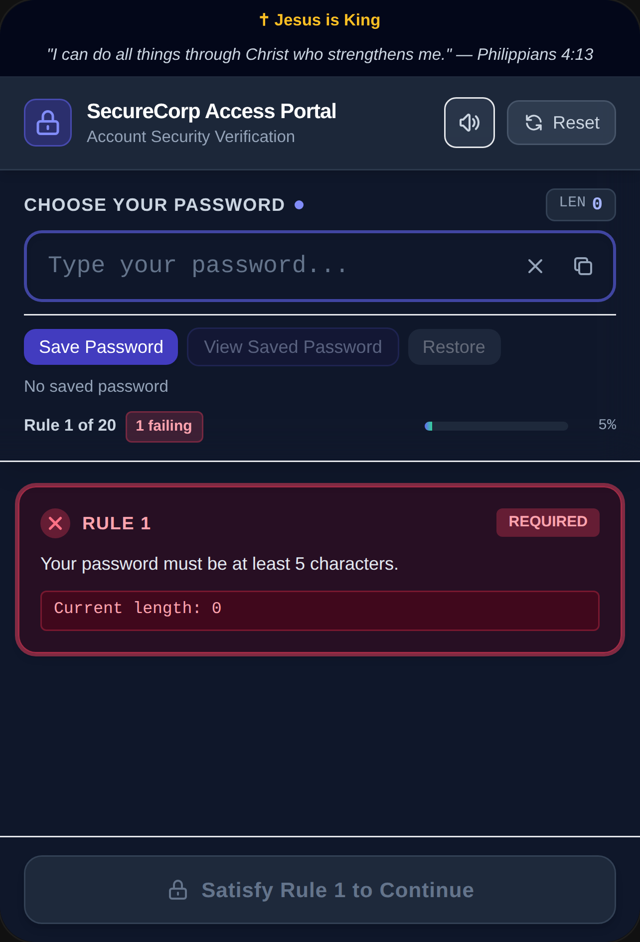 The Password Challenge - Create Account cover
