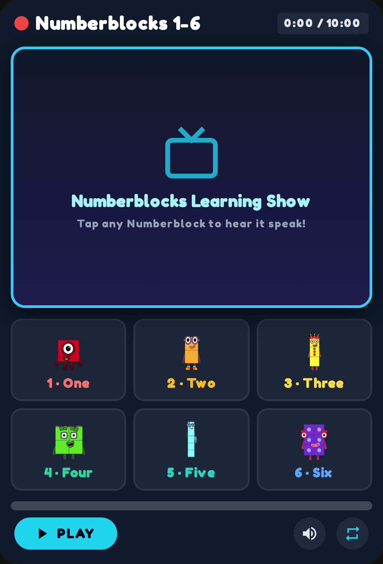 Numberblocks 1-6 cover