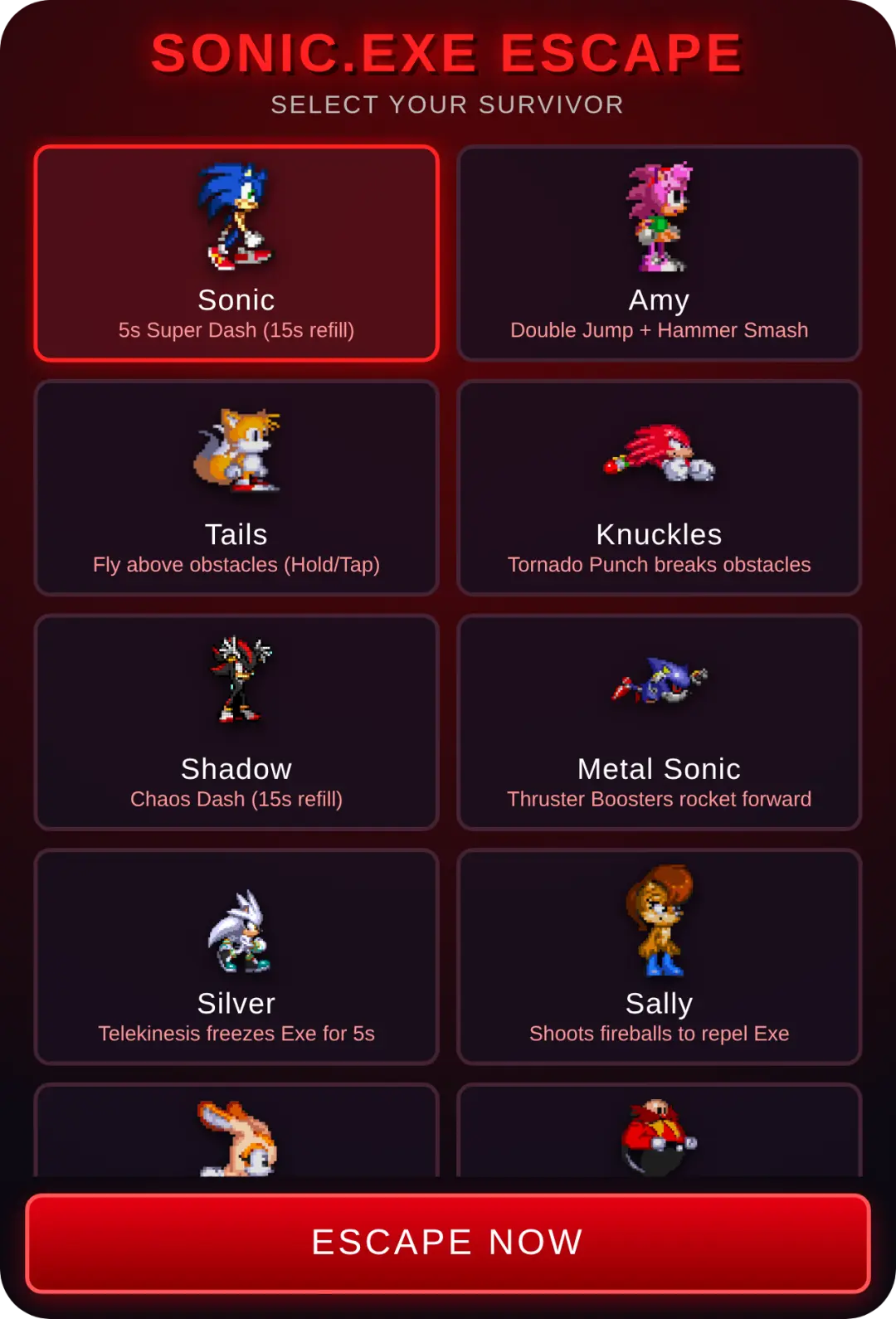 Sonic.exe Nightmare Escape cover