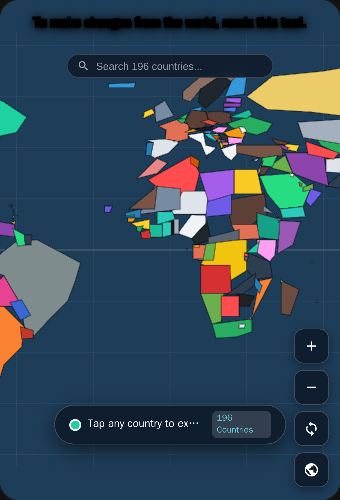 Interactive World Map - 196 Countries cover