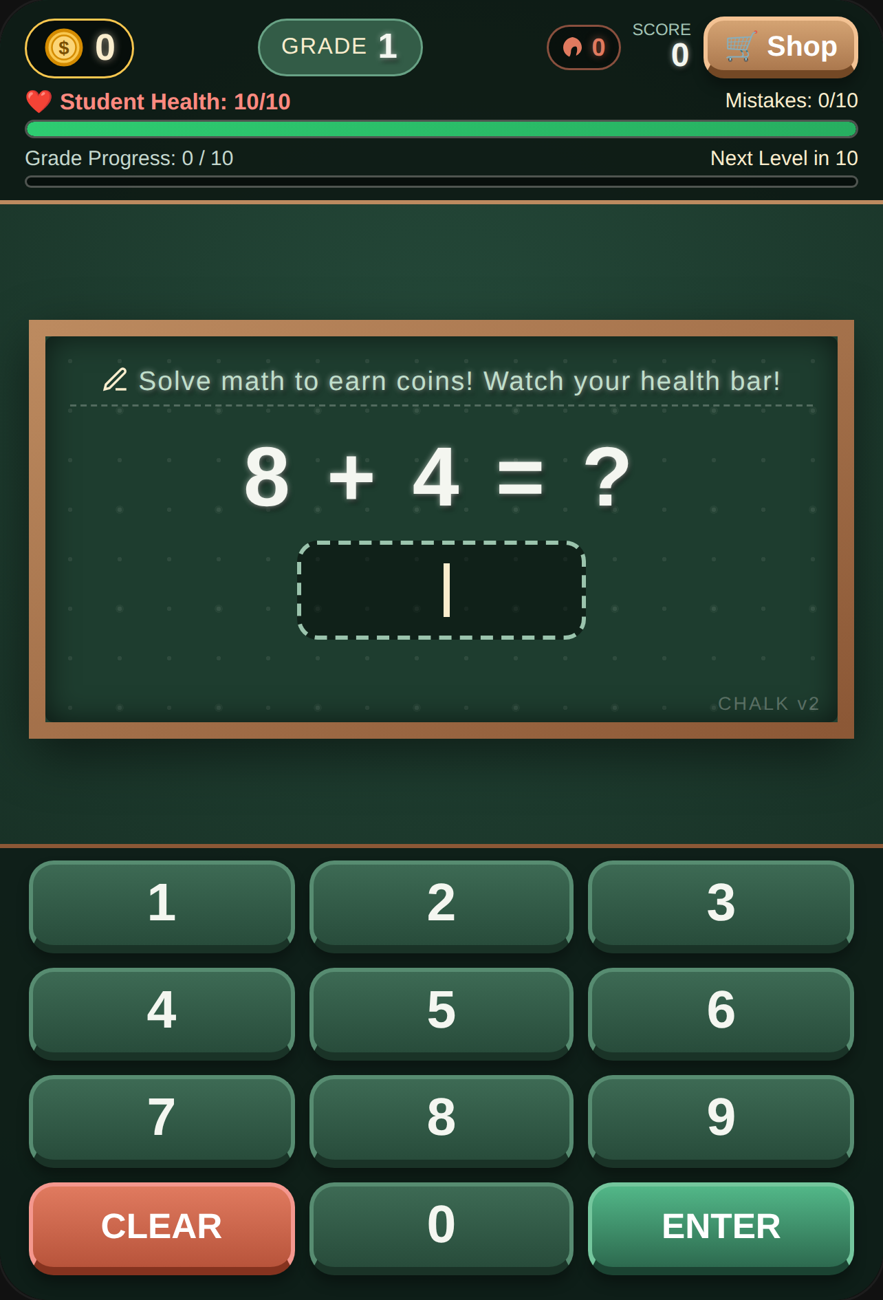 Chalkboard Math Quest cover