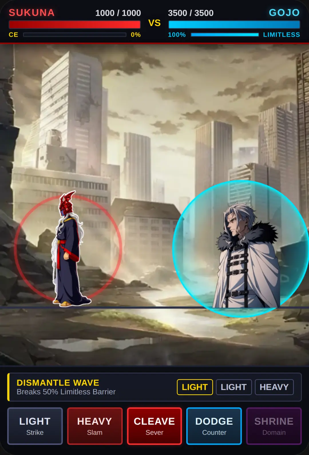 Sukuna vs Gojo: Cursed Showdown cover
