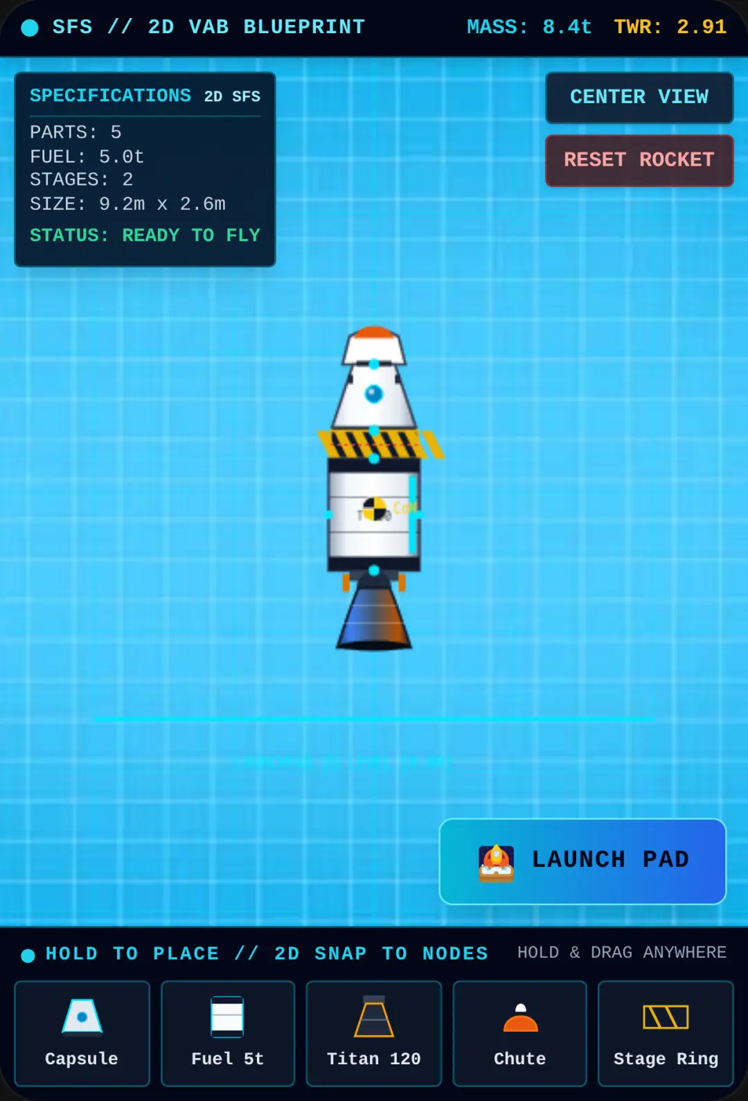 Spaceflight Simulator 2D Blueprint & Flight cover