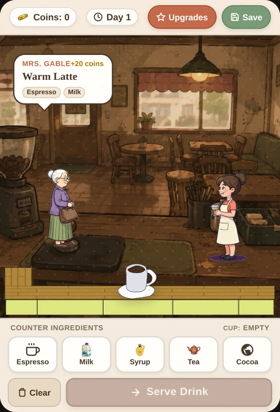 Cozy Watercolor Cafe cover
