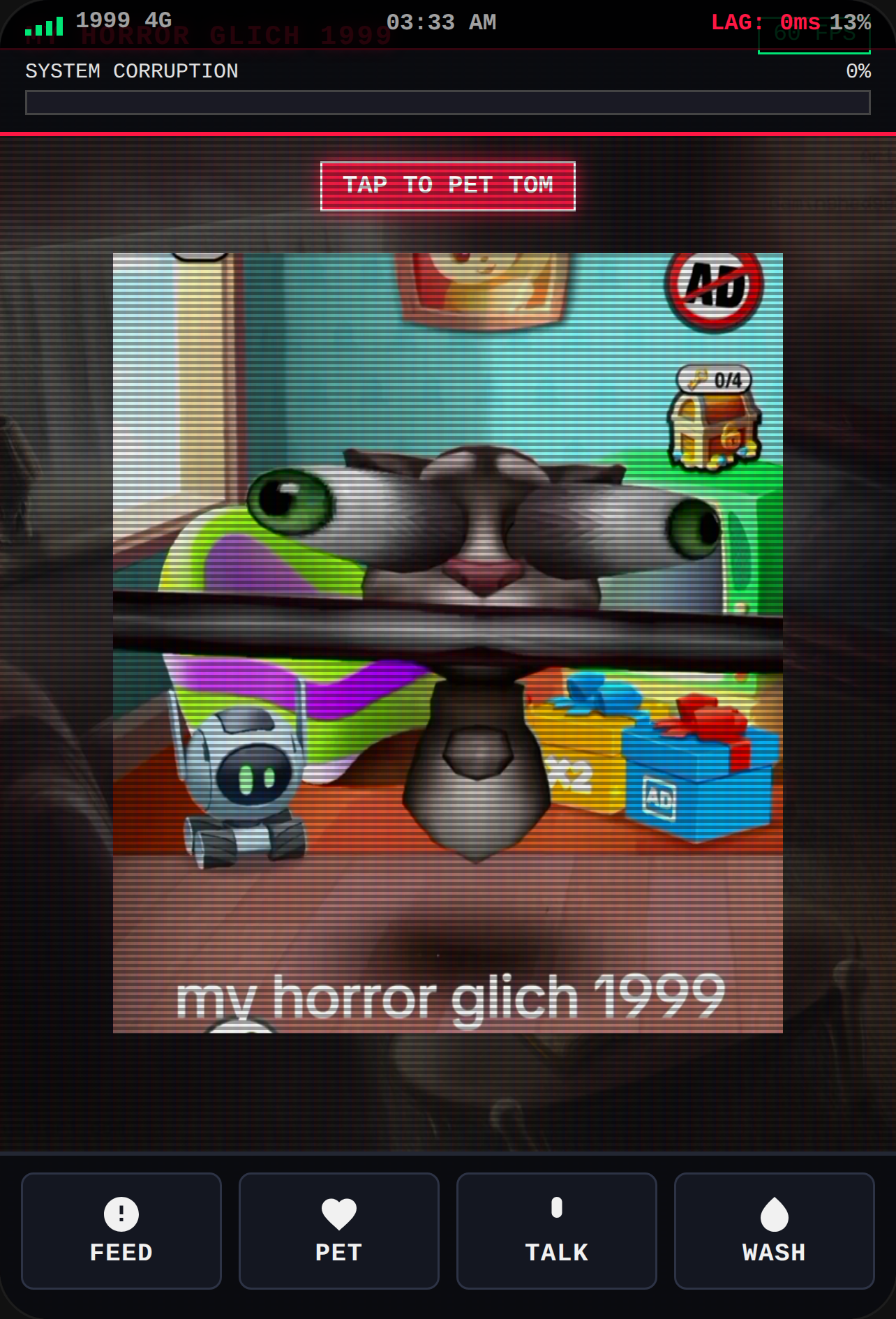 My Horror Talking Tom 1999 Glitch cover