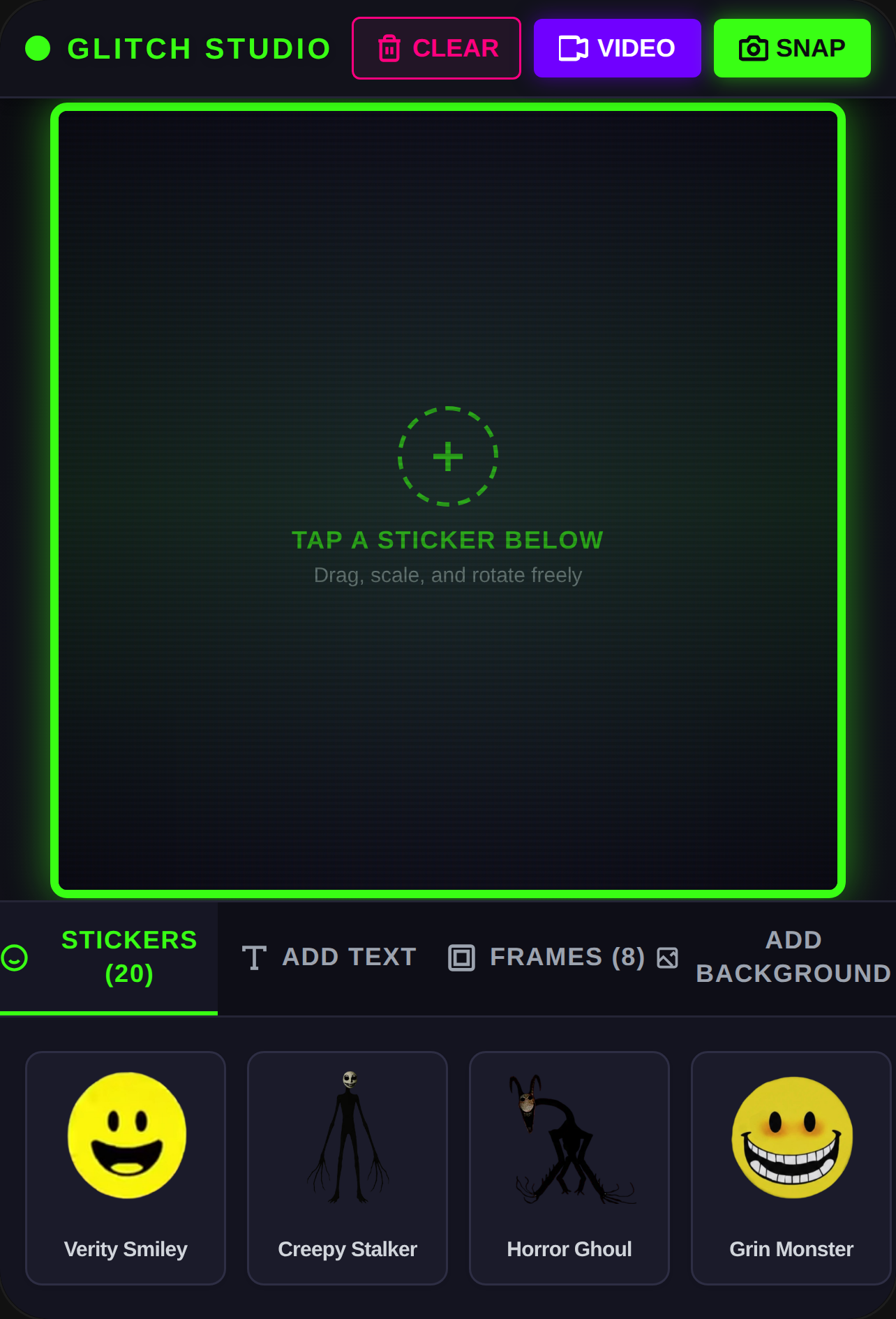 Meme and Glitch Sticker Studio