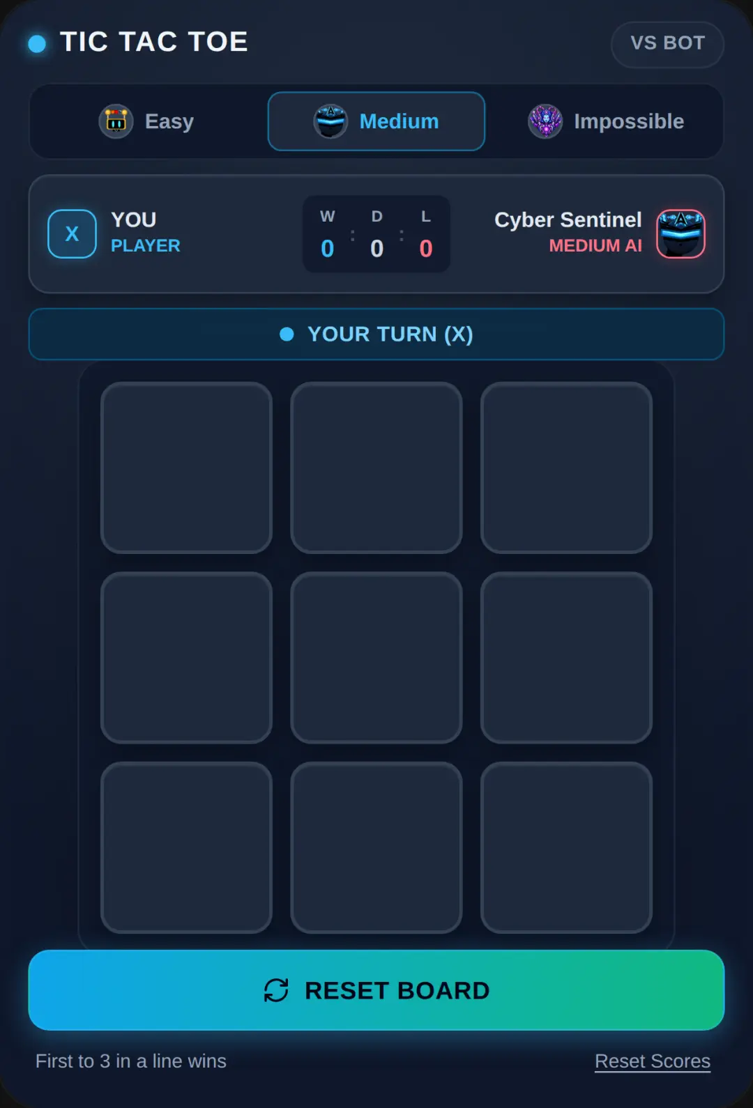 Tic Tac Toe vs Bots cover
