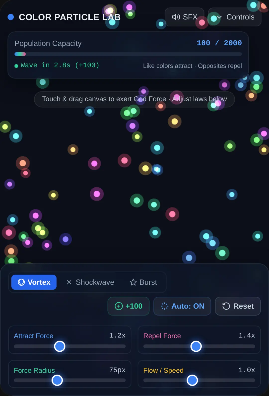 Color Particle Lab - God Mode Simulation cover